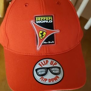 Ferrari World Abu Dhabi Cap Hat attached to hat